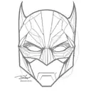 Batman mask tattoo design idea