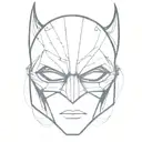 Batman mask tattoo design idea