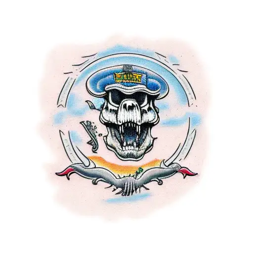 trex skull tattoo design idea