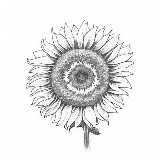 sunflower with daisy bouquet  tattoo design idea