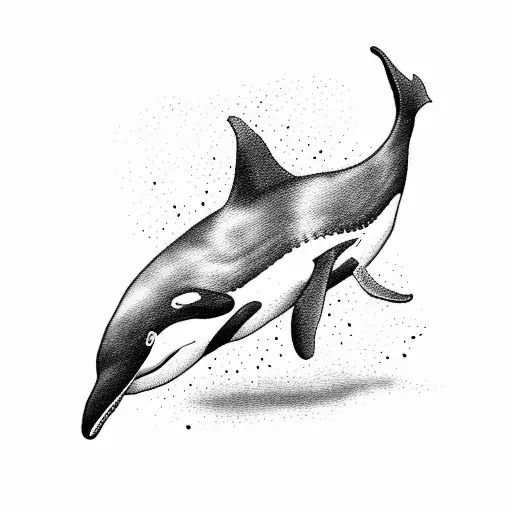 killer whale tattoo design idea