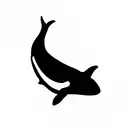 killer whale tattoo design idea