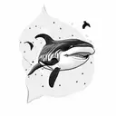 killer whale tattoo design idea
