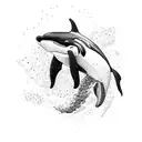 killer whale tattoo design idea