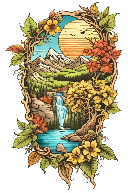 Idaho nature tattoo design idea