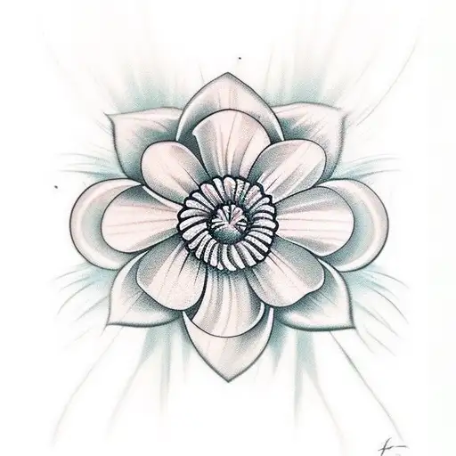medium thigh, tattoo, Polynesian flower for women tattoo design idea