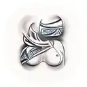 medium thigh, tattoo, Polynesian for women tattoo design idea