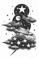 Shoot for the stars aim for the moon Pop Smoke WOO star tattoo design idea