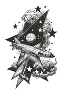 Shoot for the stars aim for the moon Pop Smoke WOO star tattoo design idea