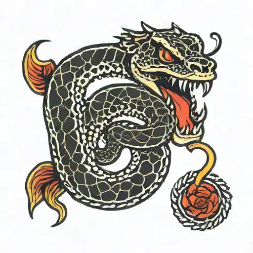 diablo snake tattoo design idea