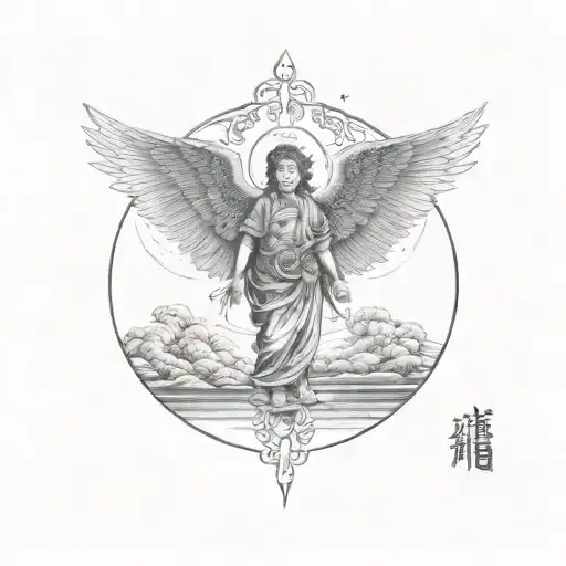 archangel Michael tattoo design idea