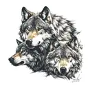 two wolves skoll tattoo design idea
