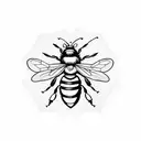 Honey Bee tattoo design idea