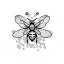 Honey Bee tattoo design idea