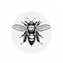 Honey Bee tattoo design idea
