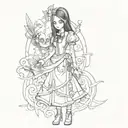 alice madness returns tattoo design idea