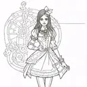 alice madness returns tattoo design idea