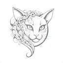 A tattoo combining elements of Alice in Wonderland and Alice Madness Returns, such as the Cheshire Cat and the Queen of Hearts tattoo design idea