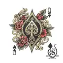 qos queen of spades tattoo design idea