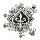 qos queen of spades tattoo design idea