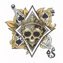 qos queen of spades tattoo design idea