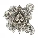 qos queen of spades tattoo design idea