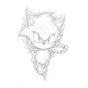 sonic the hedgehog tattoo design idea