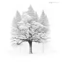 trees montaign forarm  tattoo design idea