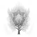 trees montaign forarm  tattoo design idea