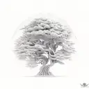 tree montaign forarm  tattoo design idea