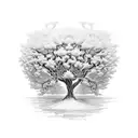 tree montaign forarm  tattoo design idea