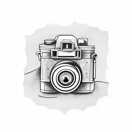 Film camera  tattoo design idea