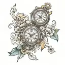 clocks by coldplay tattoo design idea