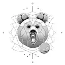 Tennis Bear tattoo design idea