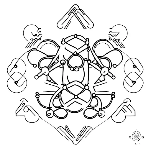 A minimalist tattoo of a caffeine molecule shaped like a heart, representing the client's passion for coffee and their love for nursing tattoo design idea