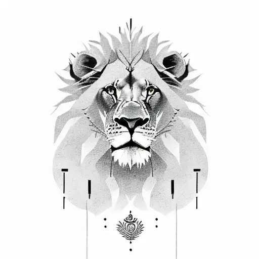 Lion with the words "still I rise" tattoo design idea