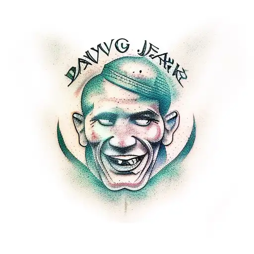 Fading statue of Davi tattoo design idea