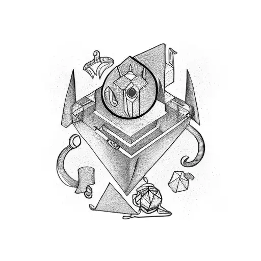 A spellbinding design featuring a magician's tools in a realistic style tattoo design idea