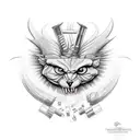 A spellbinding design featuring a magician's tools in a realistic style tattoo design idea