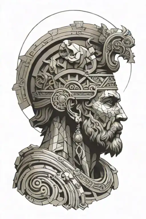 the Greek Titan Atlas, carrying the world tattoo design idea