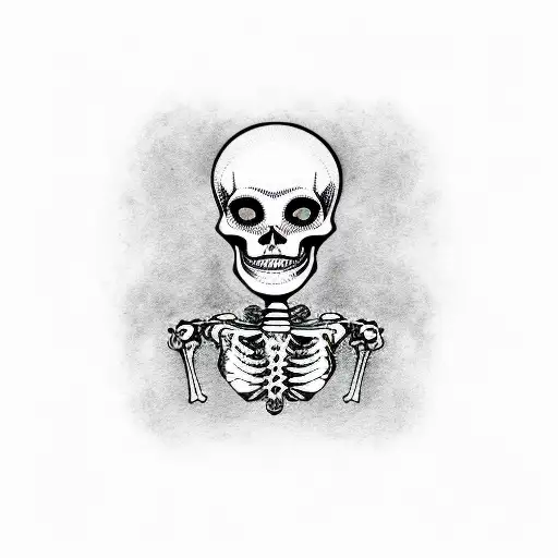 Generate a straightforward black and white tattoo-style image of a Berber pirate skeleton.  tattoo design idea