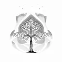 guitar tree tattoo design idea