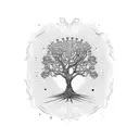 guitar tree tattoo design idea