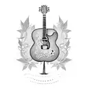 guitar tree tattoo design idea