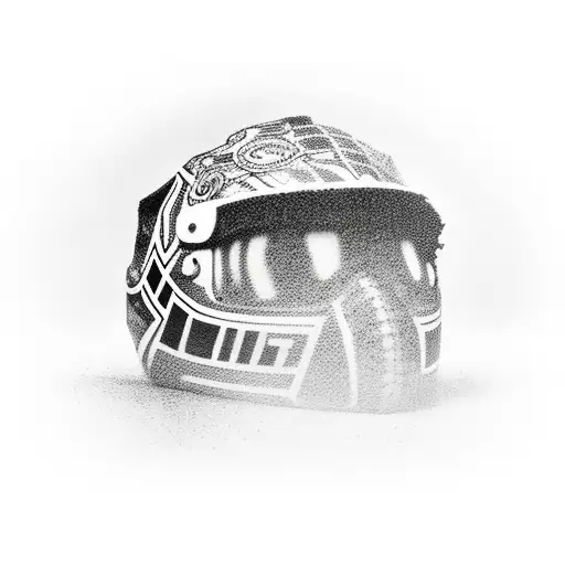 motorcycle chain helmet motocross tattoo design idea