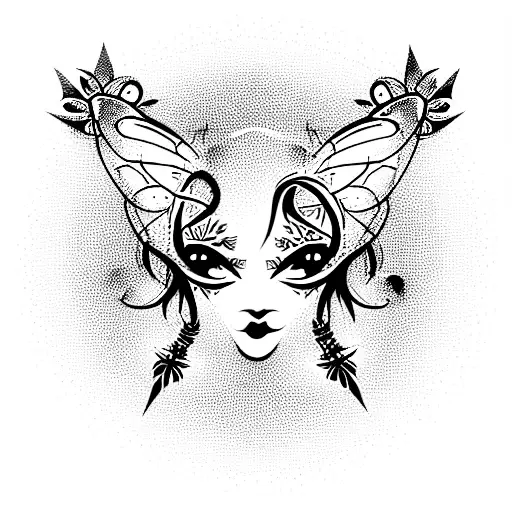Sketch Of Tattoo Art Rock Gargoyle Mask Conceptual Fairy Tattoo Photo  Background And Picture For Free Download - Pngtree