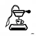 espresso maker tattoo design idea