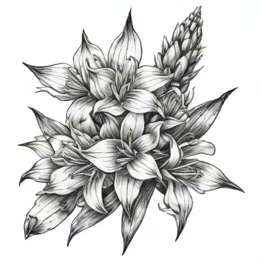 yucca flower blossoms  tattoo design idea