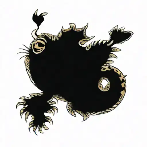 leopard gecko tattoo design idea