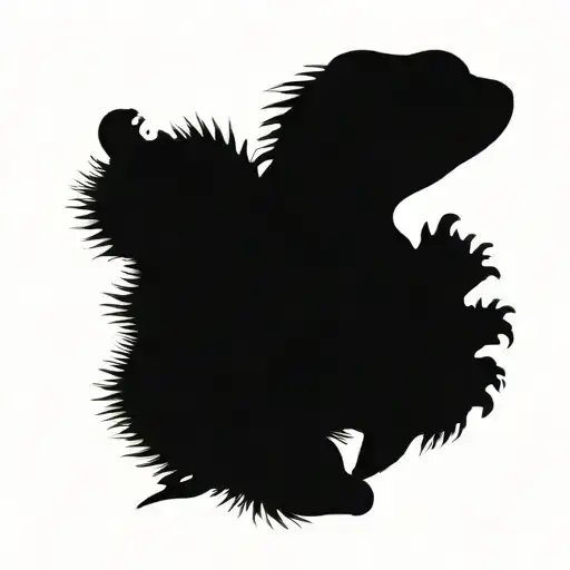 leopard gecko crawling tattoo design idea